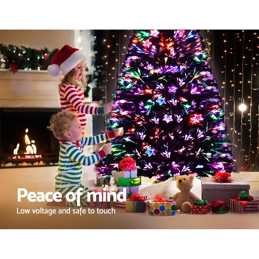 Jingle Jollys Christmas Tree 1.2M LED Xmas trees with Lights Multi