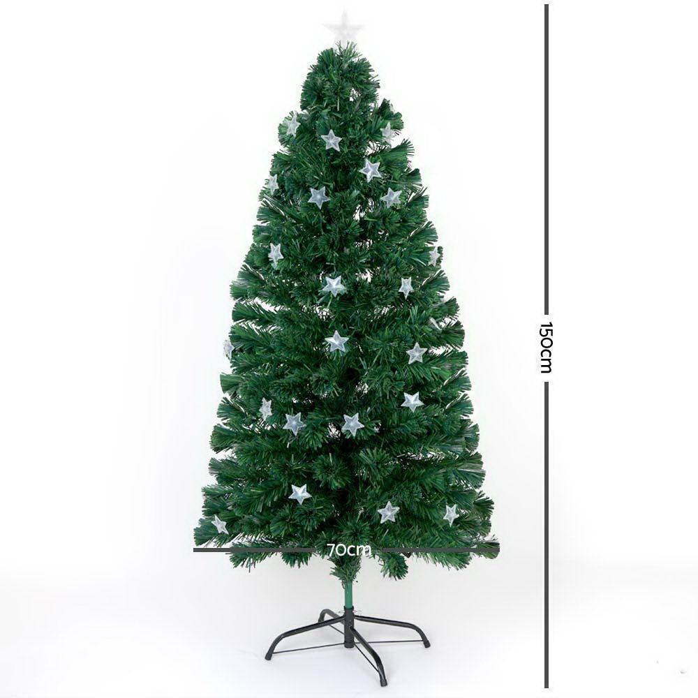 Jingle Jollys Christmas Tree 1.5M LED Xmas trees with Lights Multi Main image