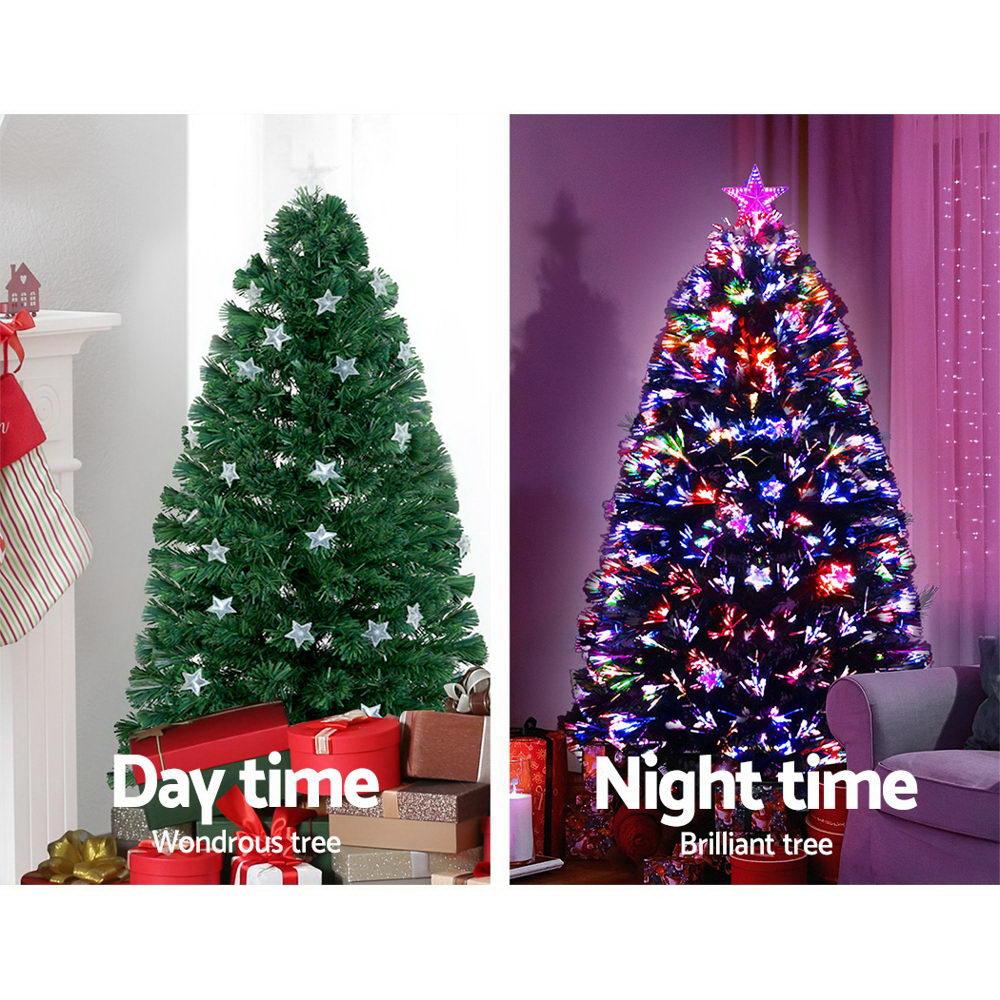 Jingle Jollys Christmas Tree 1.5M LED Xmas trees with Lights Multi