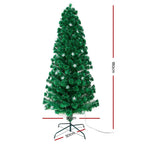 Jingle Jollys Christmas Tree 1.8M LED Xmas trees with Lights Multi