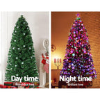 Jingle Jollys Christmas Tree 1.8M LED Xmas trees with Lights Multi