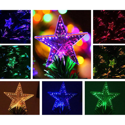 Jingle Jollys Christmas Tree 1.8M LED Xmas trees with Lights Multi