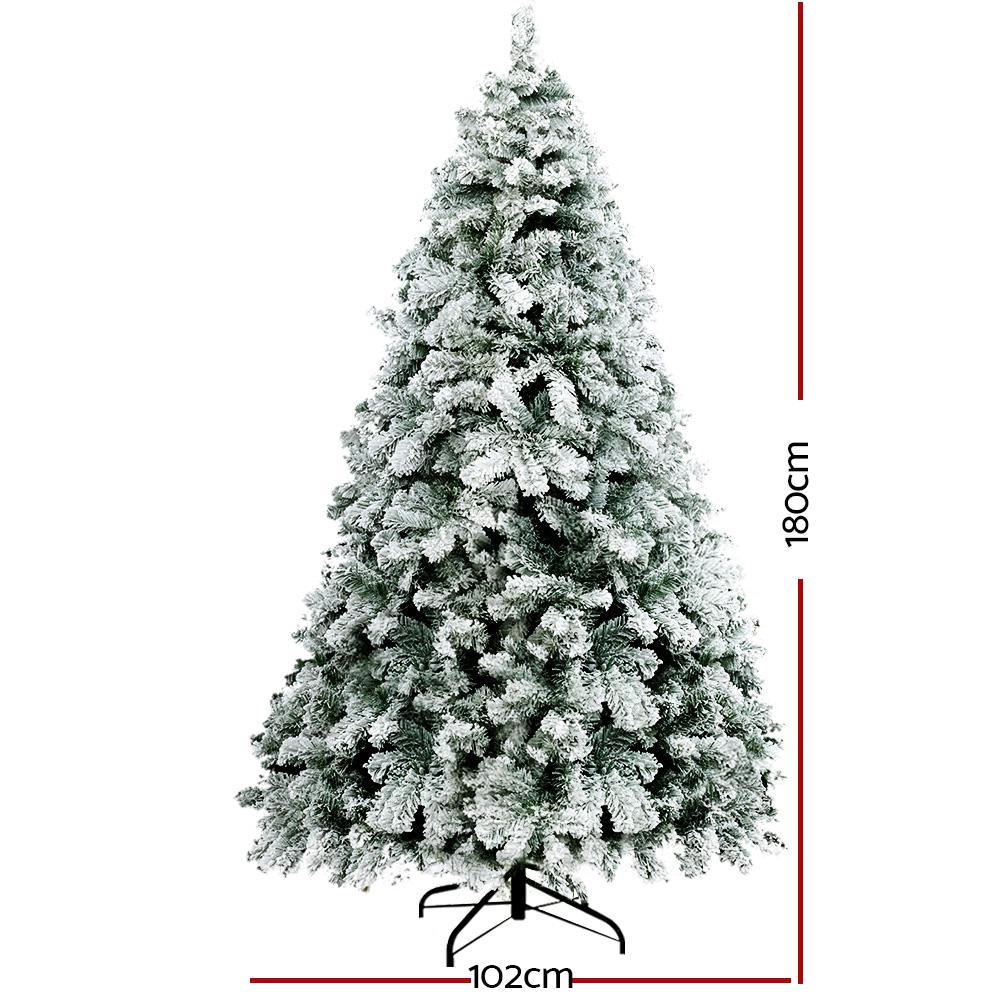 Jingle Jollys Christmas Tree 1.8M Xmas Trees Decorations Snowy 520