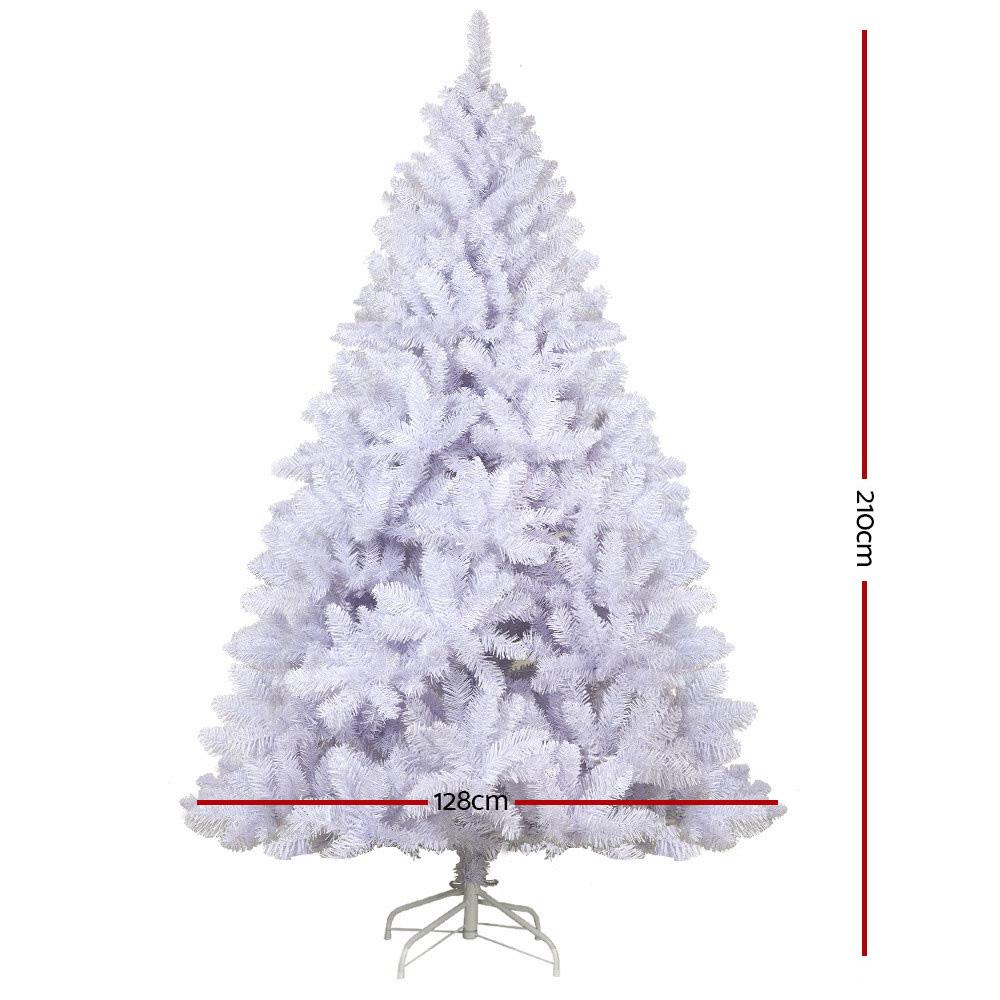 Jingle Jollys Christmas Tree 2.1M Xmas Trees Decorations White 1000