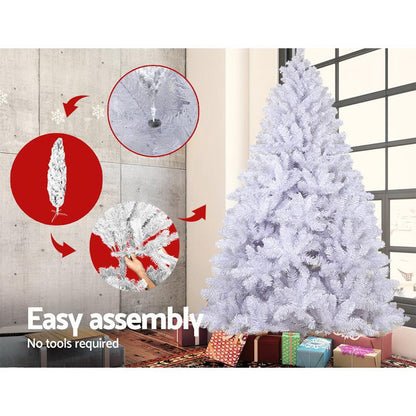 Jingle Jollys Christmas Tree 2.1M Xmas Trees Decorations White 1000