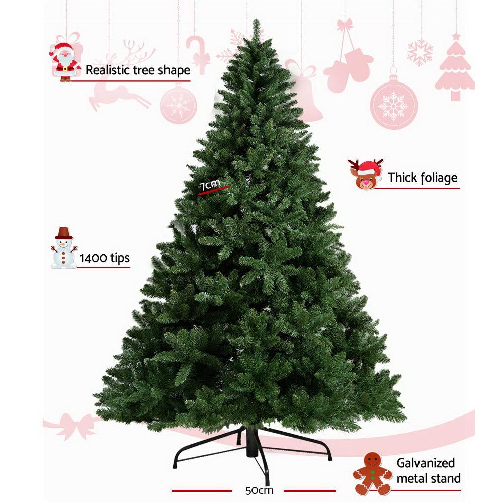 Jingle Jollys Christmas Tree 2.4M Xmas Trees Green Decorations 1400