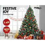 Jingle Jollys 2.4M 8FT Christmas Tree Xmas Home Decoration 1400 Tips