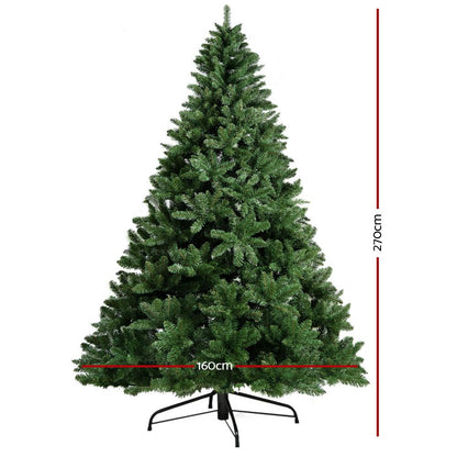 Jingle Jollys Christmas Tree 2.7M Xmas Trees Green Decorations 1600