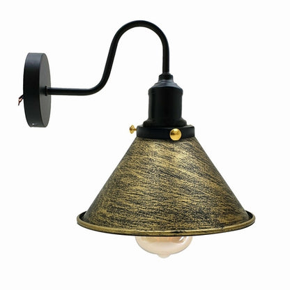 E27 Industrial Metal Wall Light Fitting Vintage Cone shape Wall