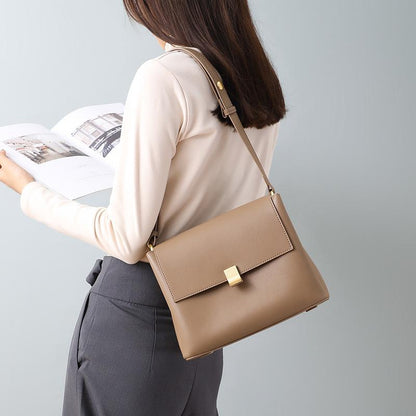 Genuine leather hobo messenger bag 2022 new trendy high-end shoulder