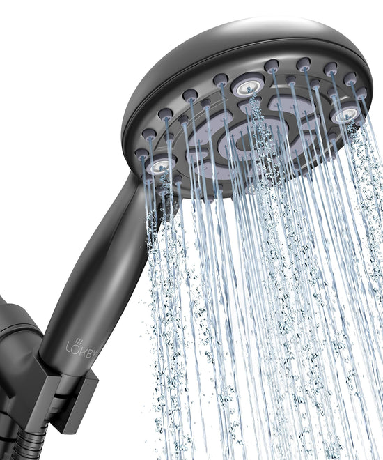 High Pressure 6 Settings Shower Head with Handheld   5'' Powerful