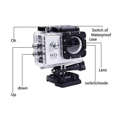 All PRO Action Sports Camera With 1080P HD And WiFi 18 PCS Of