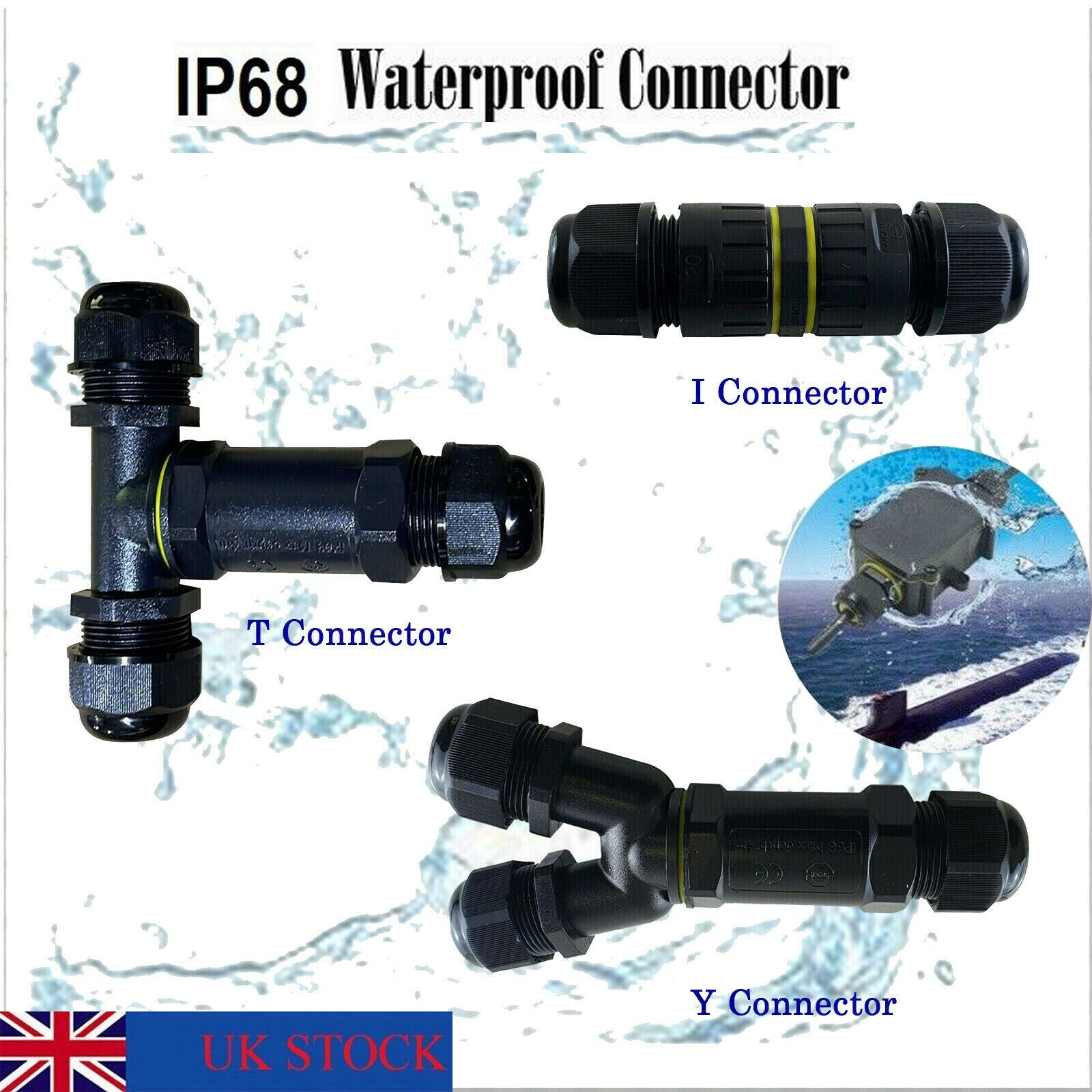 Waterproof Electrical Junction Box Cable Connector Wire IP68 UK~3556 Main image