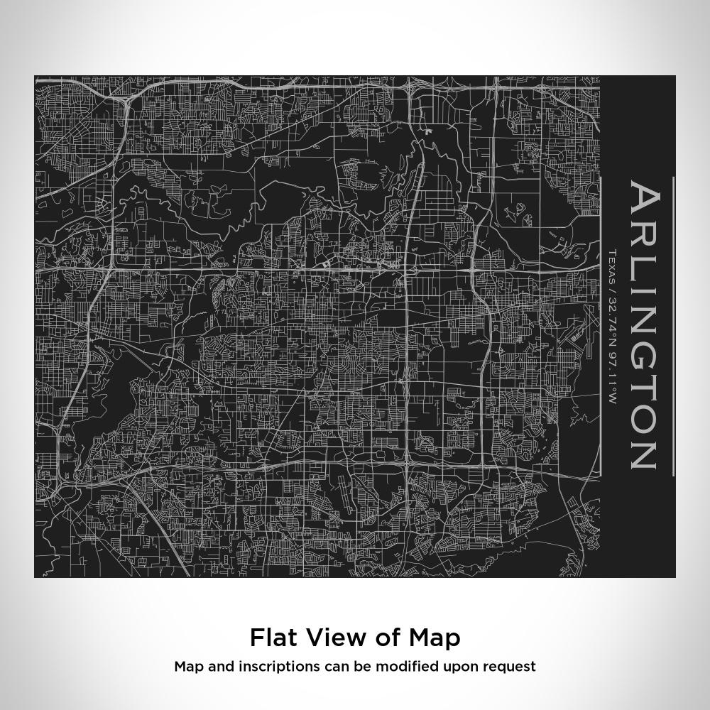 Arlington - Texas Map Bottle with Bamboo Top in Matte Black