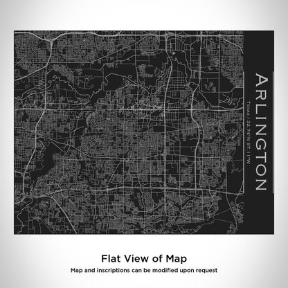 Arlington - Texas Map Bottle with Bamboo Top in Matte Black