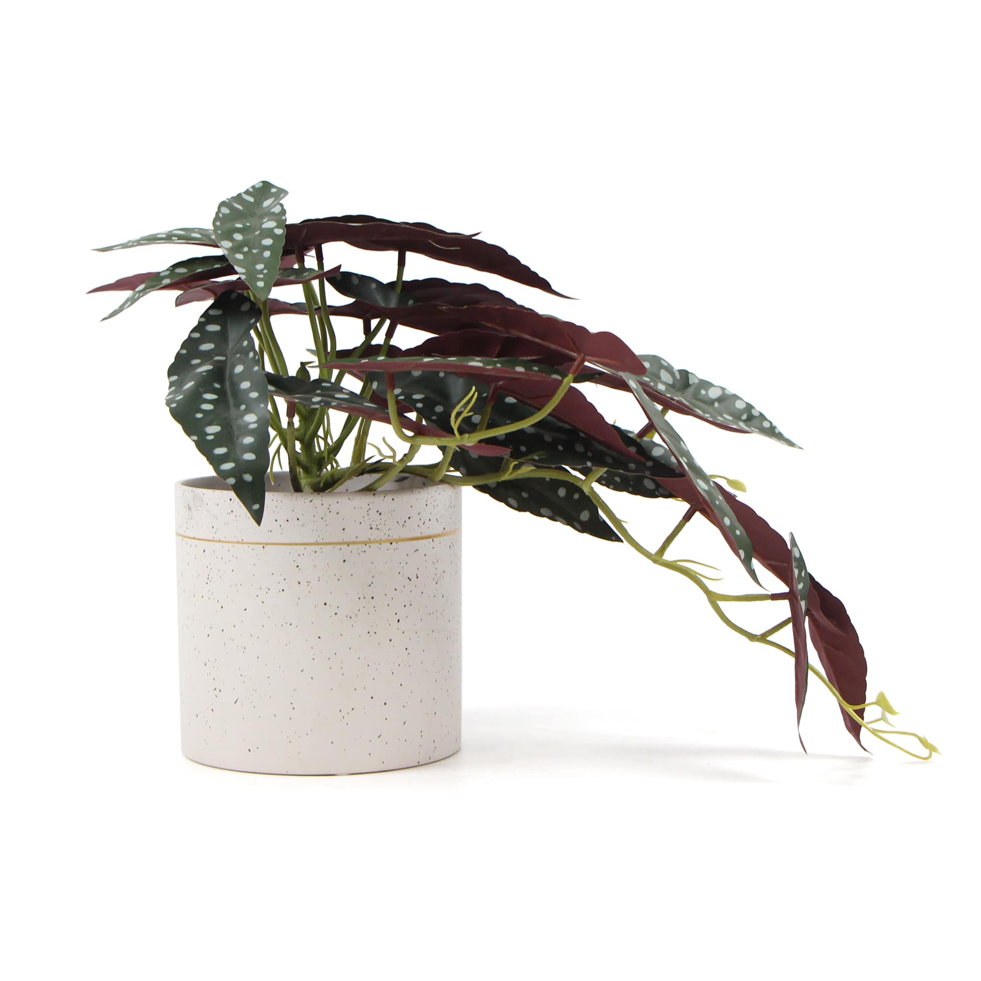 Artificial Begonia Plant In Decorative Bowl 30cm Secondary image
