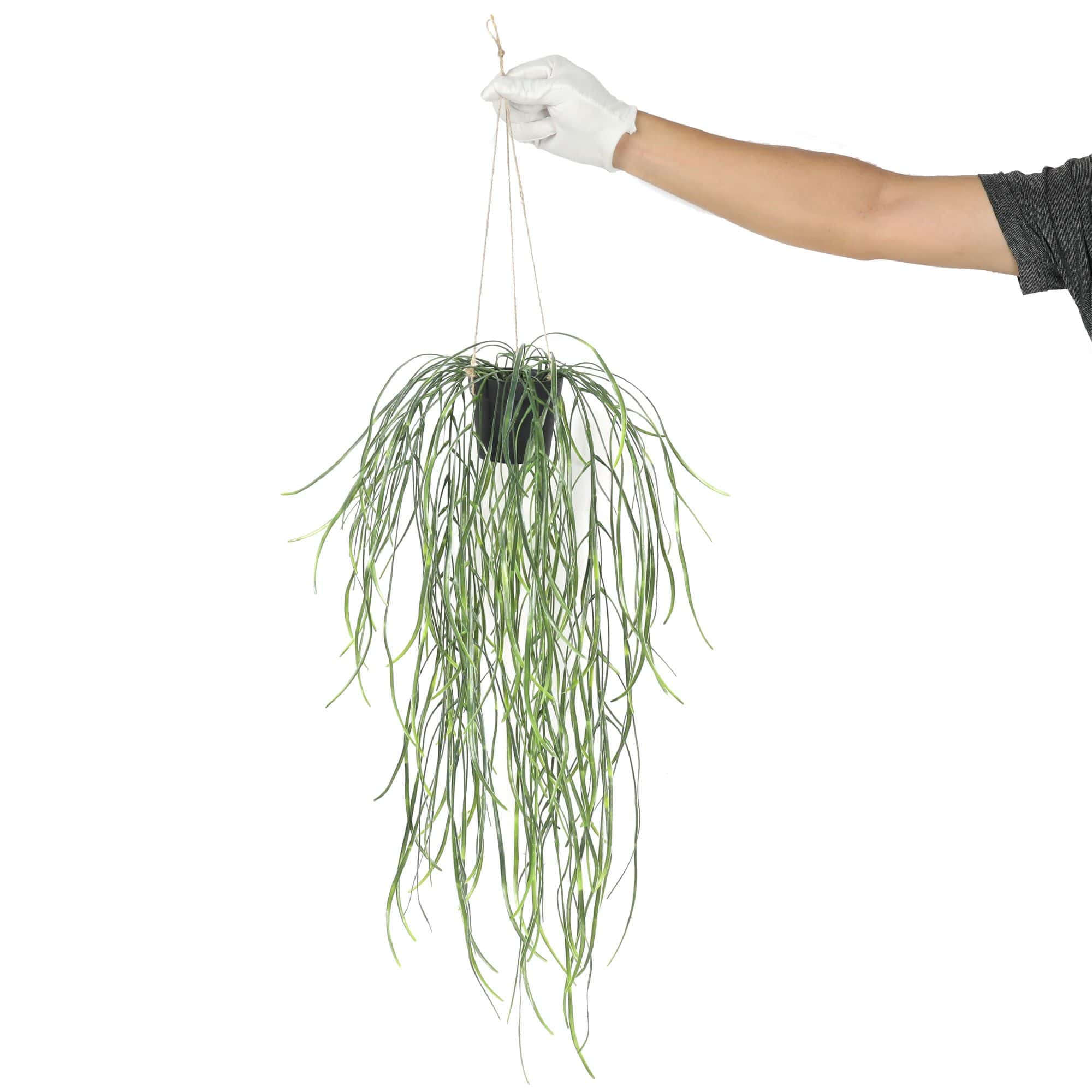 Artificial Hanging Potted Plant (Willow Leaf) 66cm UV Resistant Secondary image