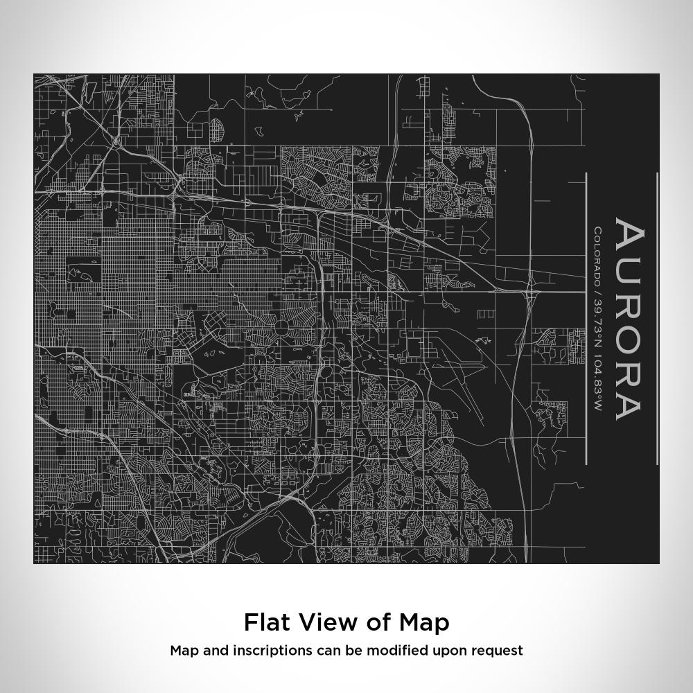 Aurora - Colorado Map Bottle with Bamboo Top in Matte Black