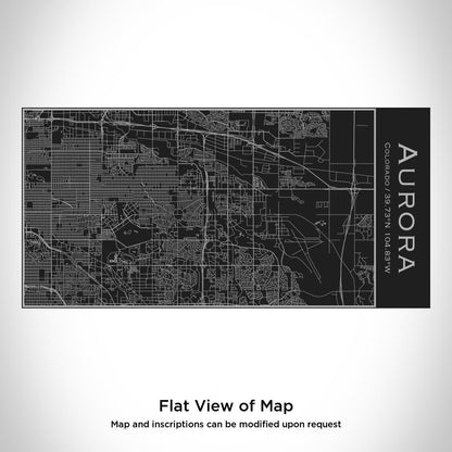 Aurora - Colorado Map Insulated Bottle in Matte Black