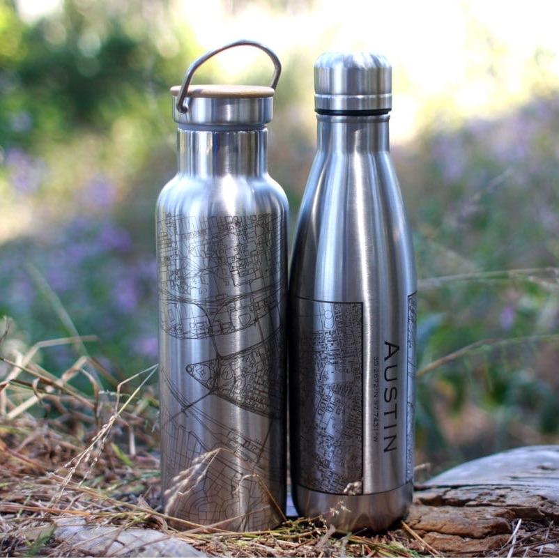 Austin - Texas Map Insulated Bottle