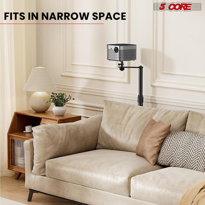 5Core Projector Stand Height Adjustable Mount Floor w 360Â° Swivel 3