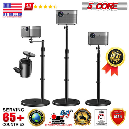5Core Projector Stand Height Adjustable Mount Floor w 360Â° Swivel 3