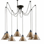 Industrial Retro Modern 8Way Vintage Loft Spider Ceiling Pendant