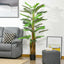 HOMCOM 6FT Artificial Tropical Palm Tree Faux Decorative Plant in