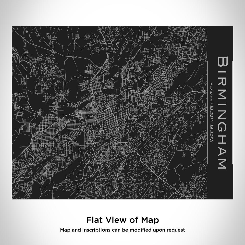 Birmingham - Alabama Map Bottle with Bamboo Top in Matte Black