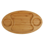 Bamboo 3 Section Platter 14" inch X 8" inch | For Appetizers /