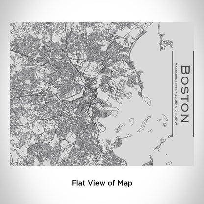 Boston - Massachusetts Map Bottle with Bamboo Top in Matte Black