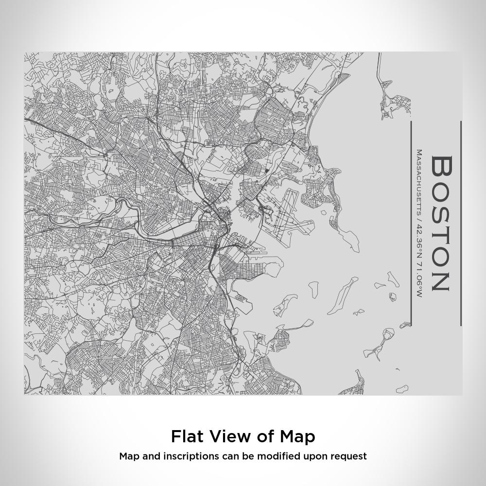 Boston - Massachusetts Map Bottle with Bamboo Top