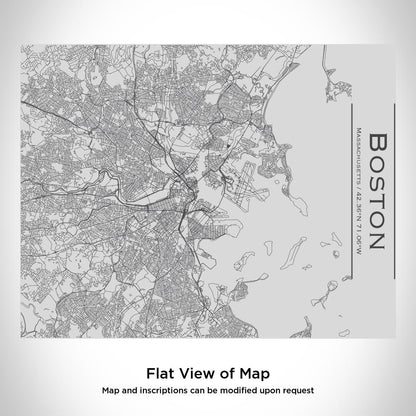 Boston - Massachusetts Map Bottle with Bamboo Top