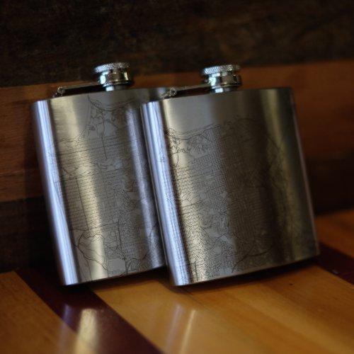 Boston - Massachusetts Map Hip Flask