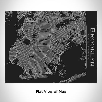 Brooklyn - New York Map Bottle with Bamboo Top in Matte Black