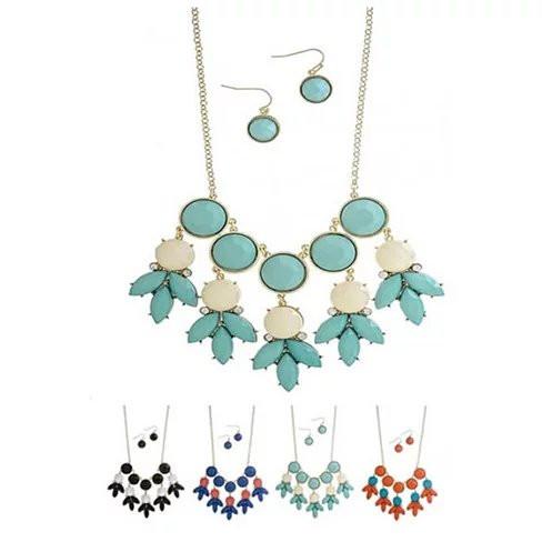 Bubble Drizzle - Necklace And Earrings Set