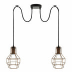Retro Industrial 2 Way Indoor Ceiling Pendant Chandelier Hanging Light
