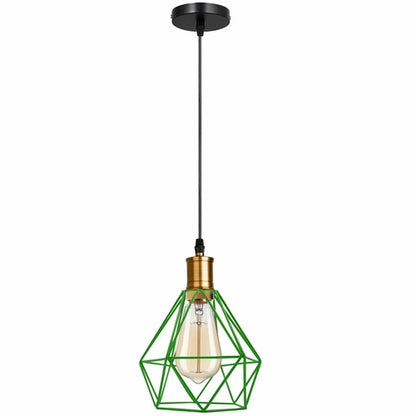 Modern Diamond Cage Pendant Light Fitting Geometric Wire Cage ~1266
