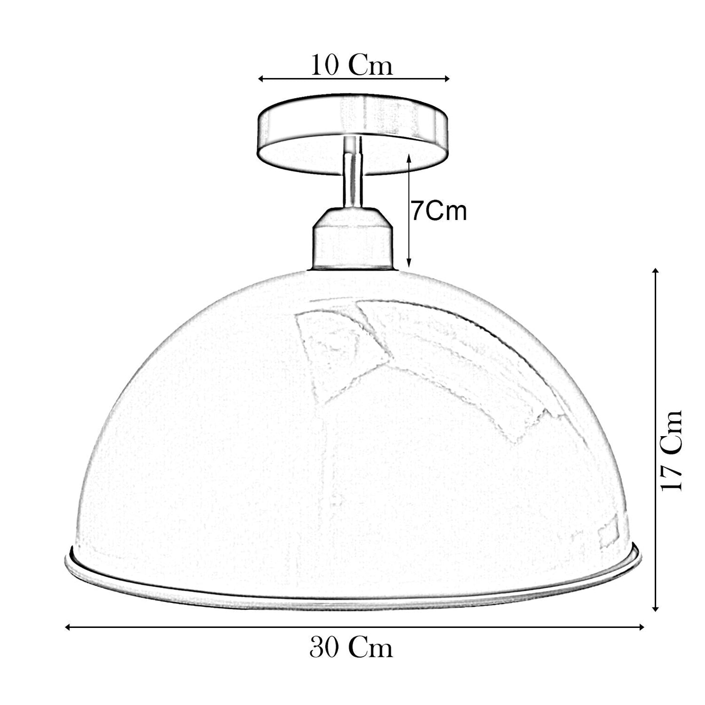 Industrial Vintage Dome Style Shade Light Fixtures ~3394