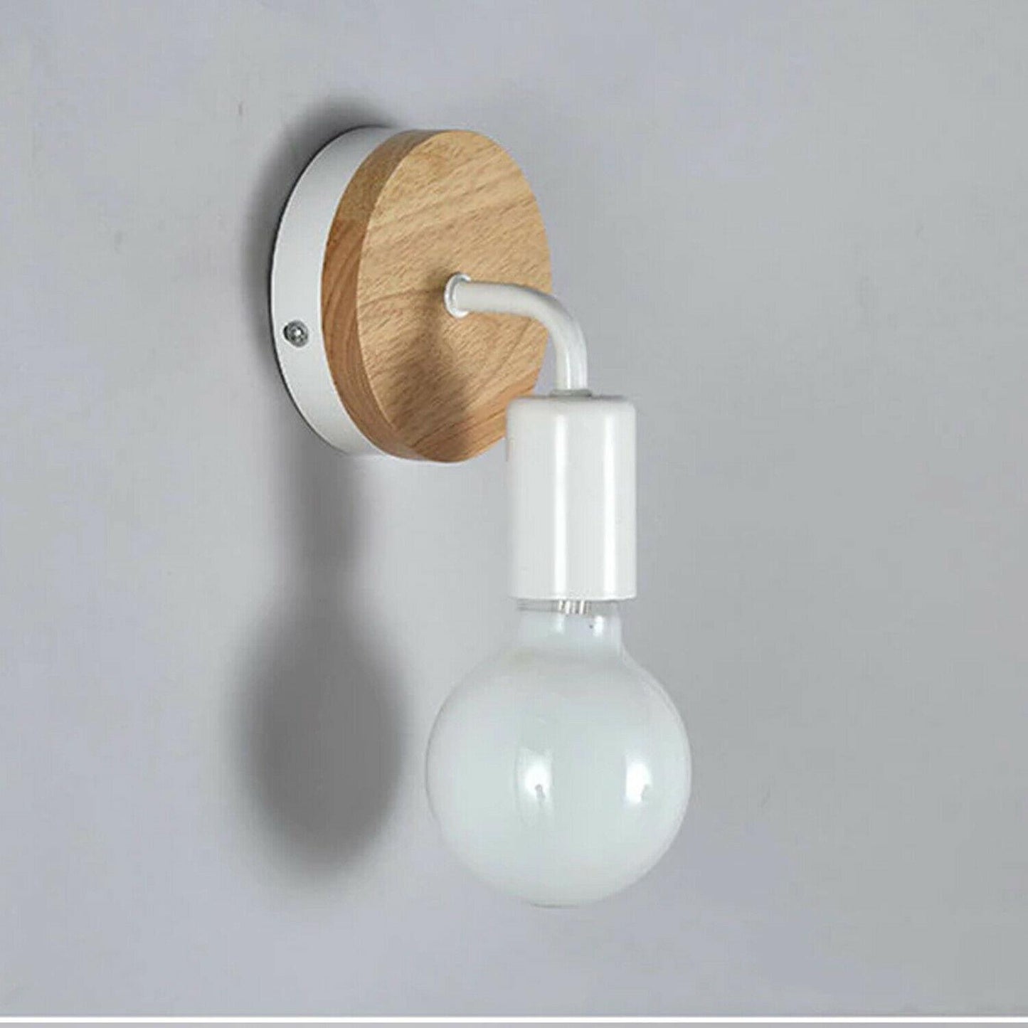 Retro Vintage Industrial Wood Wall Sconce Light Loft Rustic Lamp Light