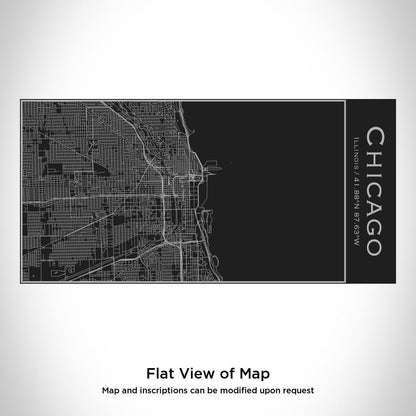 Chicago - Illinois Map Insulated Bottle in Matte Black