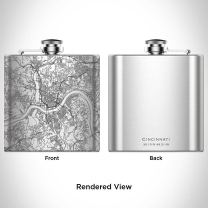 Cincinnati - Ohio Map Hip Flask