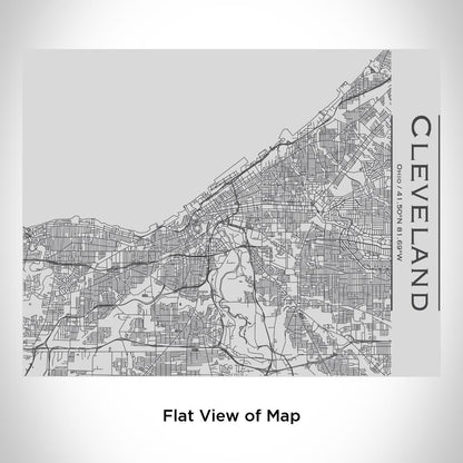 Cleveland - Ohio Map Bottle with Bamboo Top