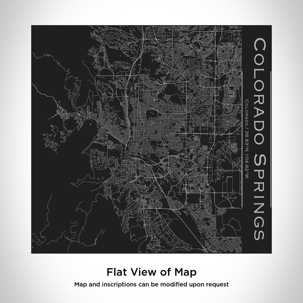 Colorado Springs - Colorado Map Tumbler in Matte Black