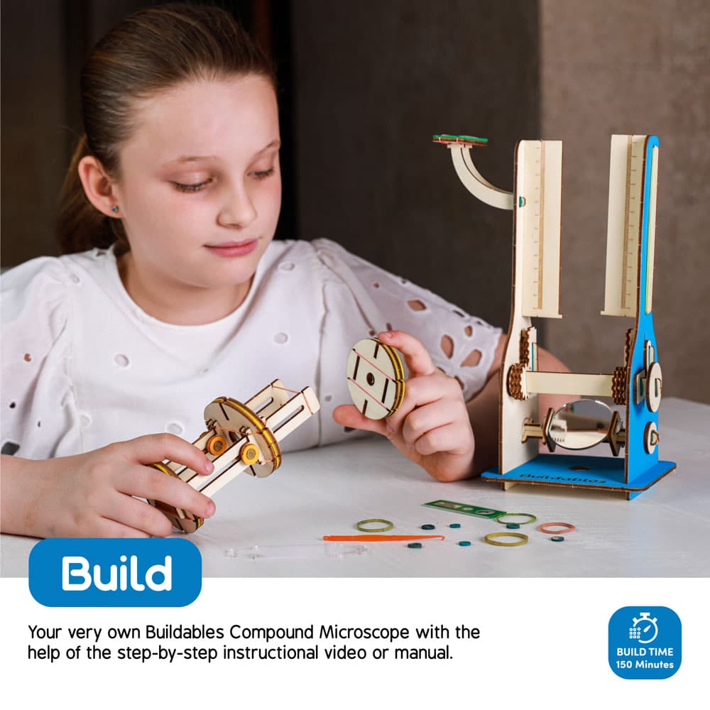 Skillmatics Buildables Compound Microscope - Kids Build This to Learn