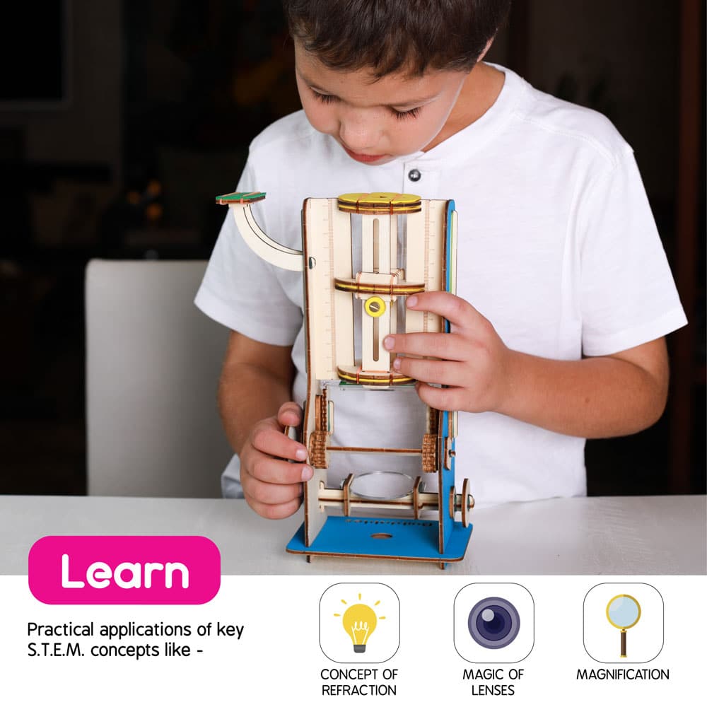 Skillmatics Buildables Compound Microscope - Kids Build This to Learn
