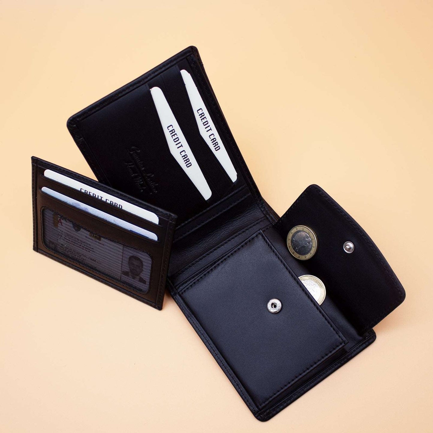 Herren Geschenkset Geldbörse aus Leder mit Kartenetui (Geschenkset 1)