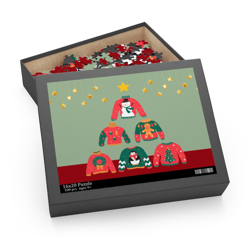 Christmas Ugly Sweater Tree Jigsaw Puzzle 500-Piece Secondary image