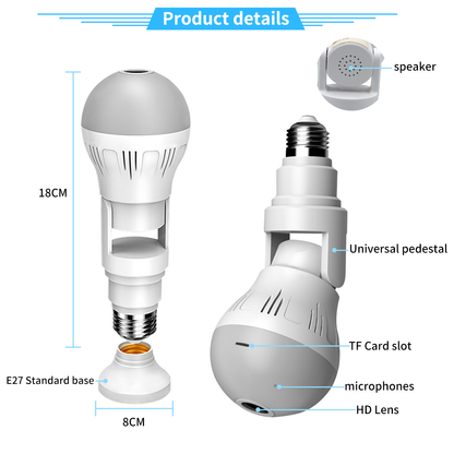 Night Vision 360 Wifi Panorama Camera Bulb