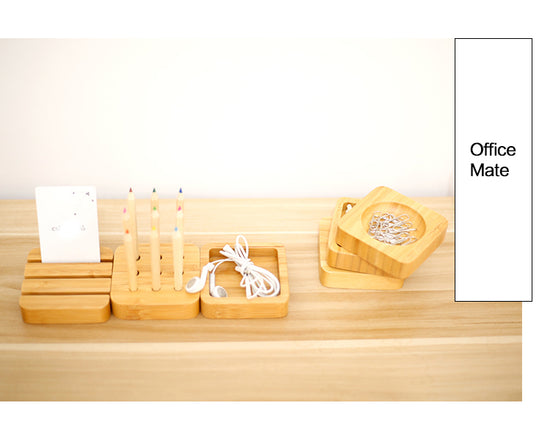 Bamboo Desktop Organizer Blocks